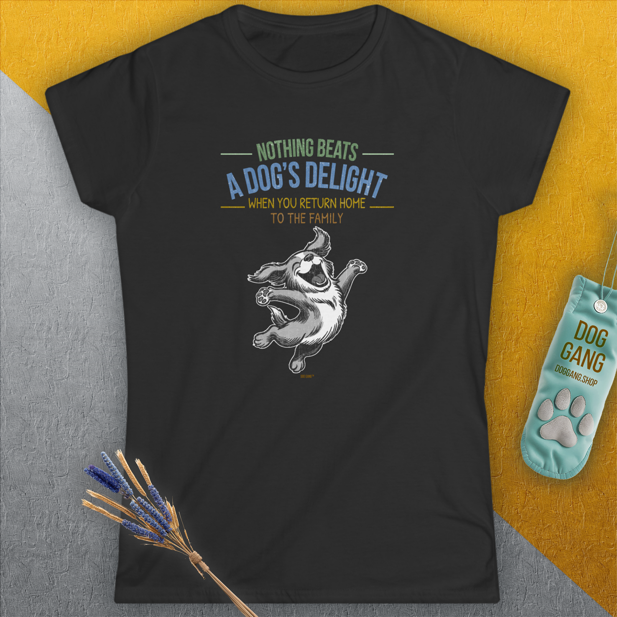 Nothing Beats A Dog's Delight When You Return Home, Volume 3, Women's T-Shirt-, a fun and stylish design for dog lovers from Dog Gang