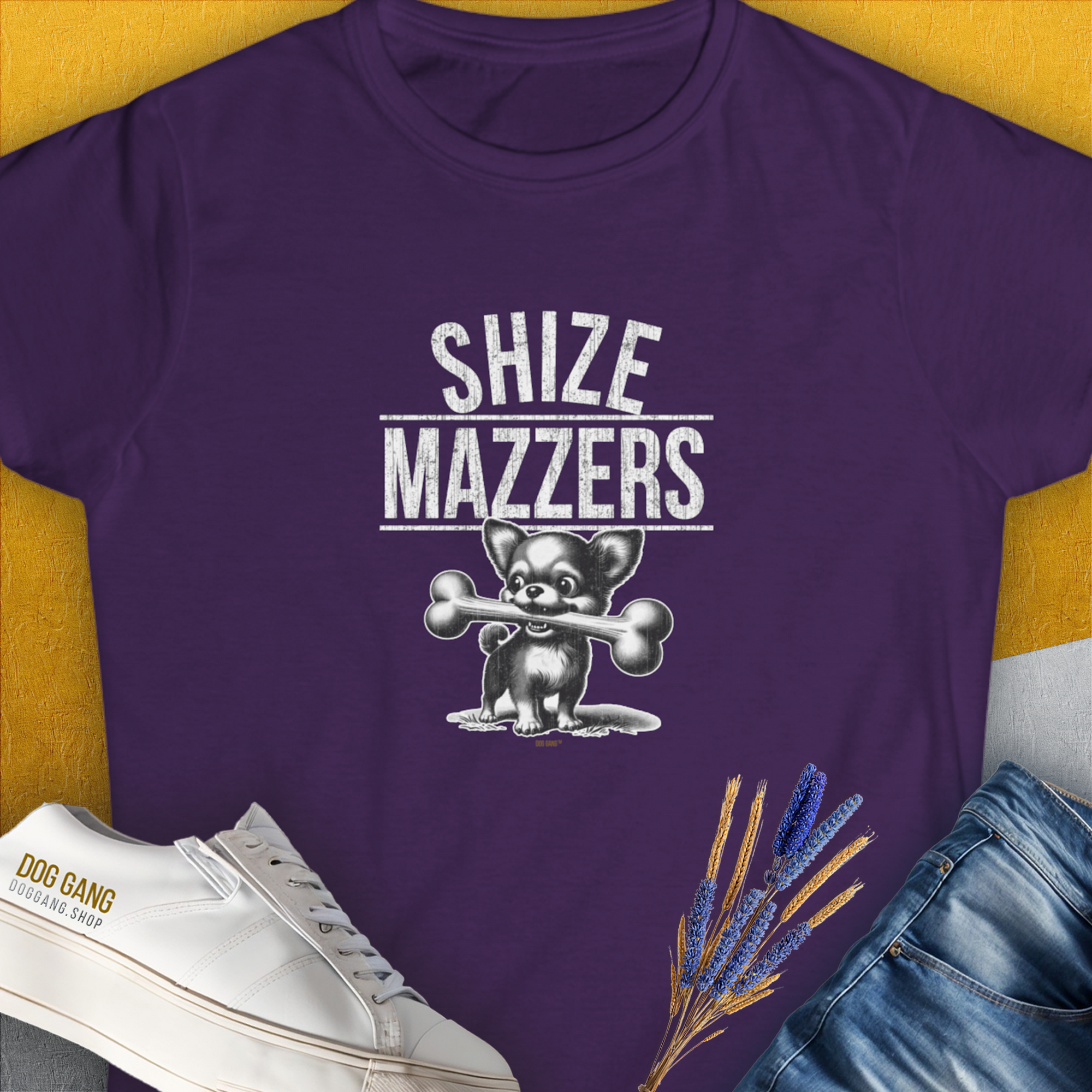 Shize Mazzers, Volume 2, Women's T-Shirt-Purple, a cool and stylish design with a funny saying from Dog Gang
