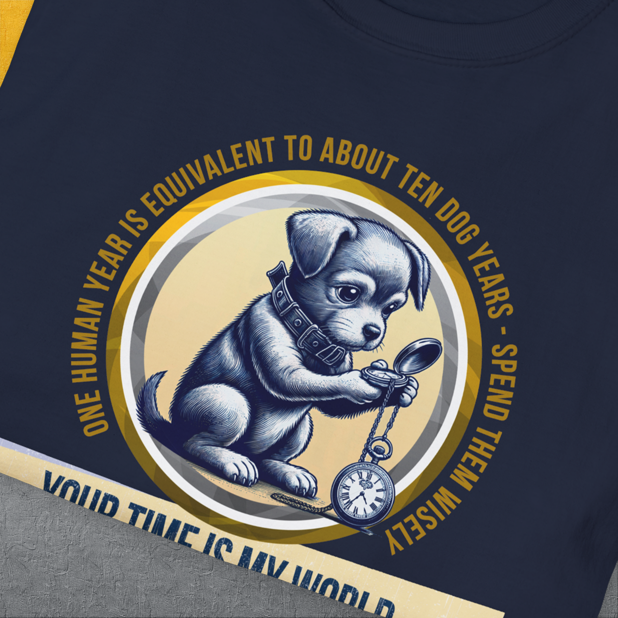 One Human Year = Ten Dog Years, Volume 2, Unisex T-Shirt-. A dog-themed Design from Dog Gang