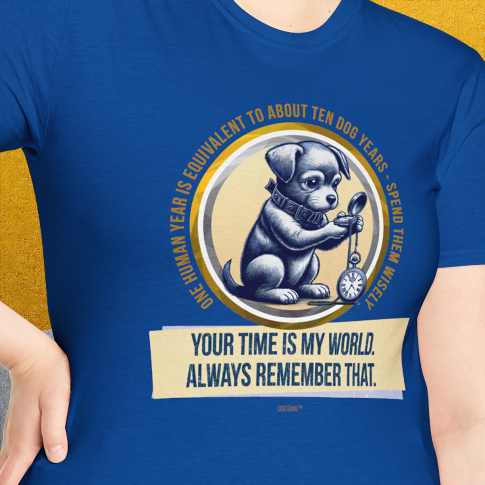 One Human Year = Ten Dog Years, Volume 2, Unisex T-Shirt-Design made by Dog Gang