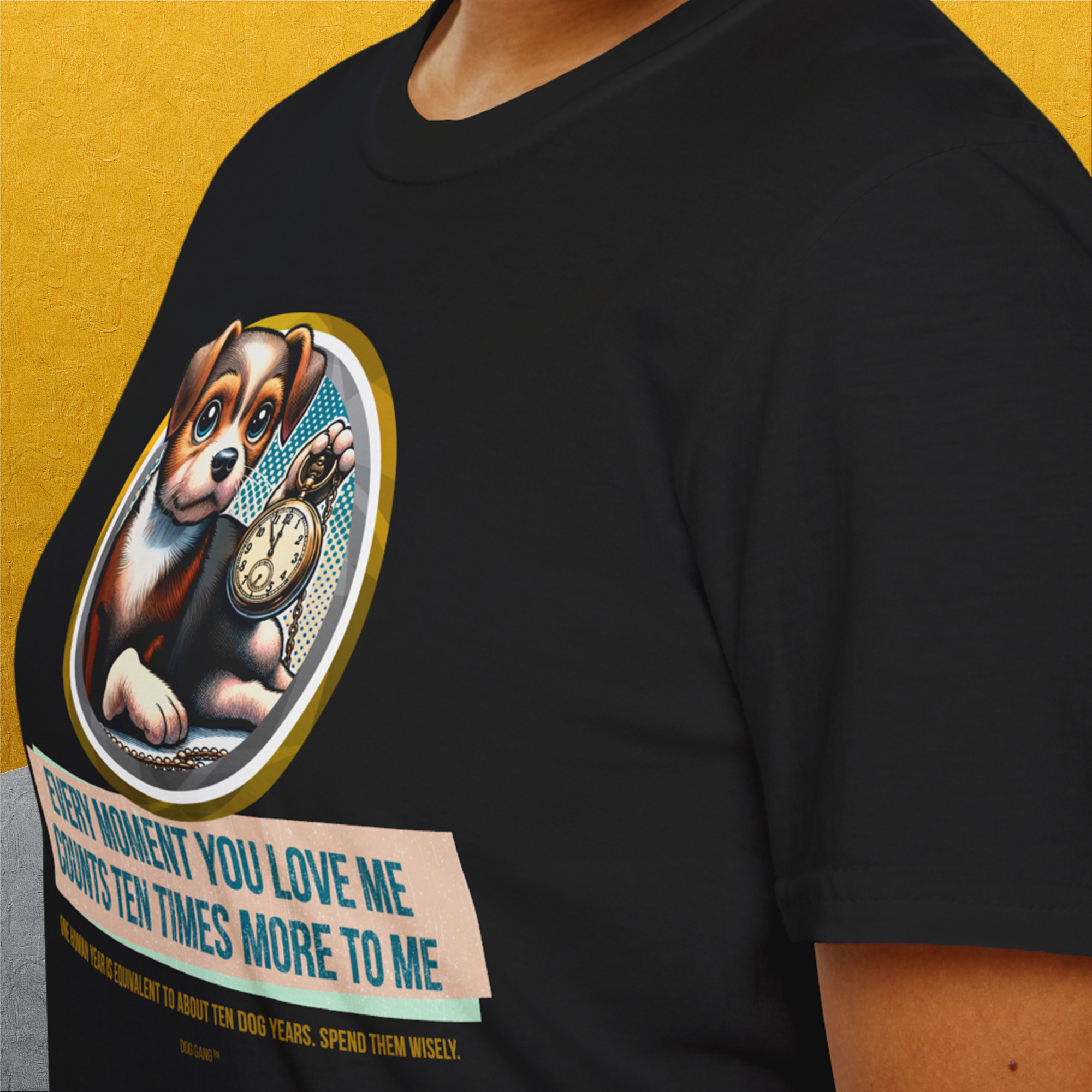 One Human Year = Ten Dog Years, Volume 3, Unisex T-Shirt-Design made by Dog Gang