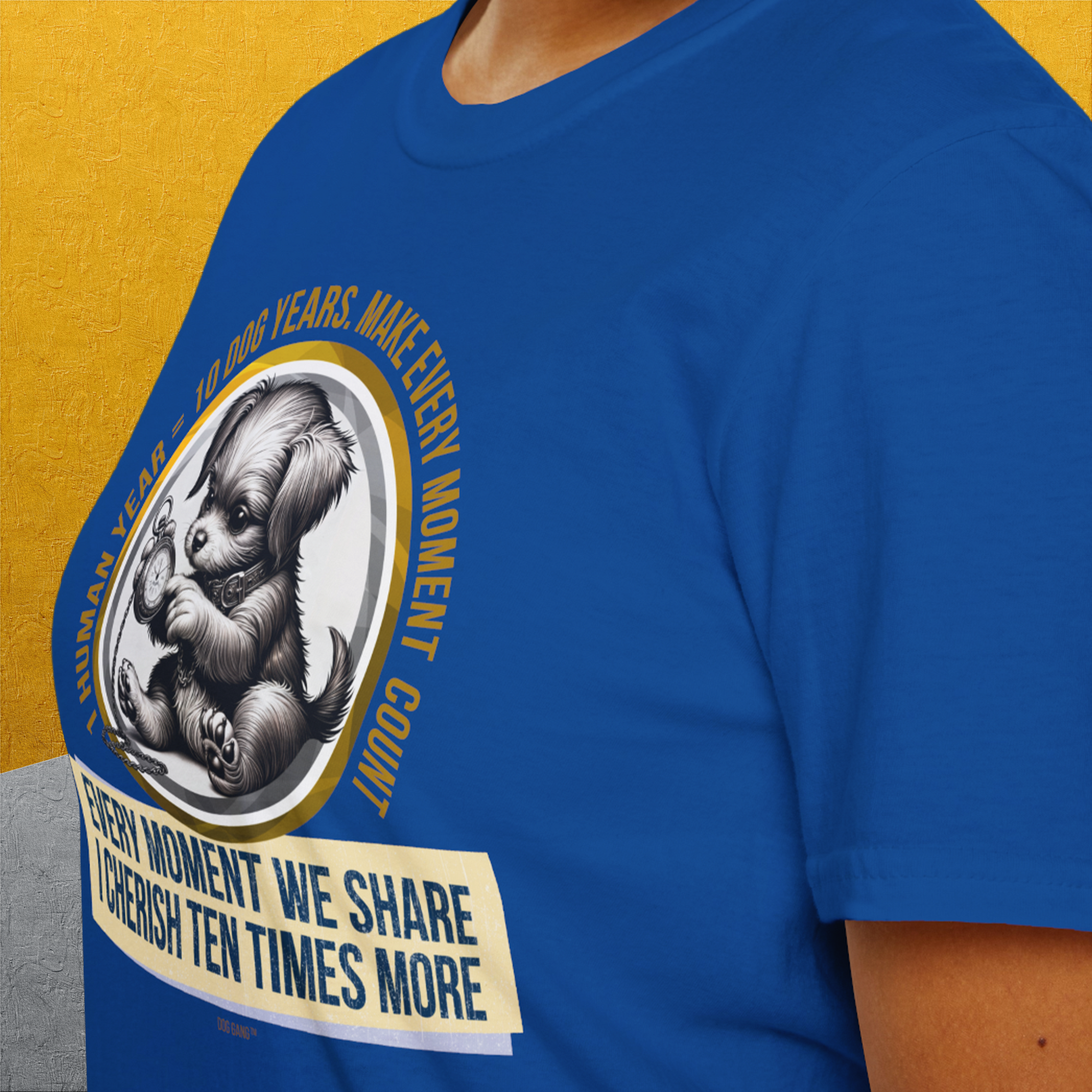 One Human Year = Ten Dog Years, Volume 4, Unisex T-Shirt-Design made by Dog Gang