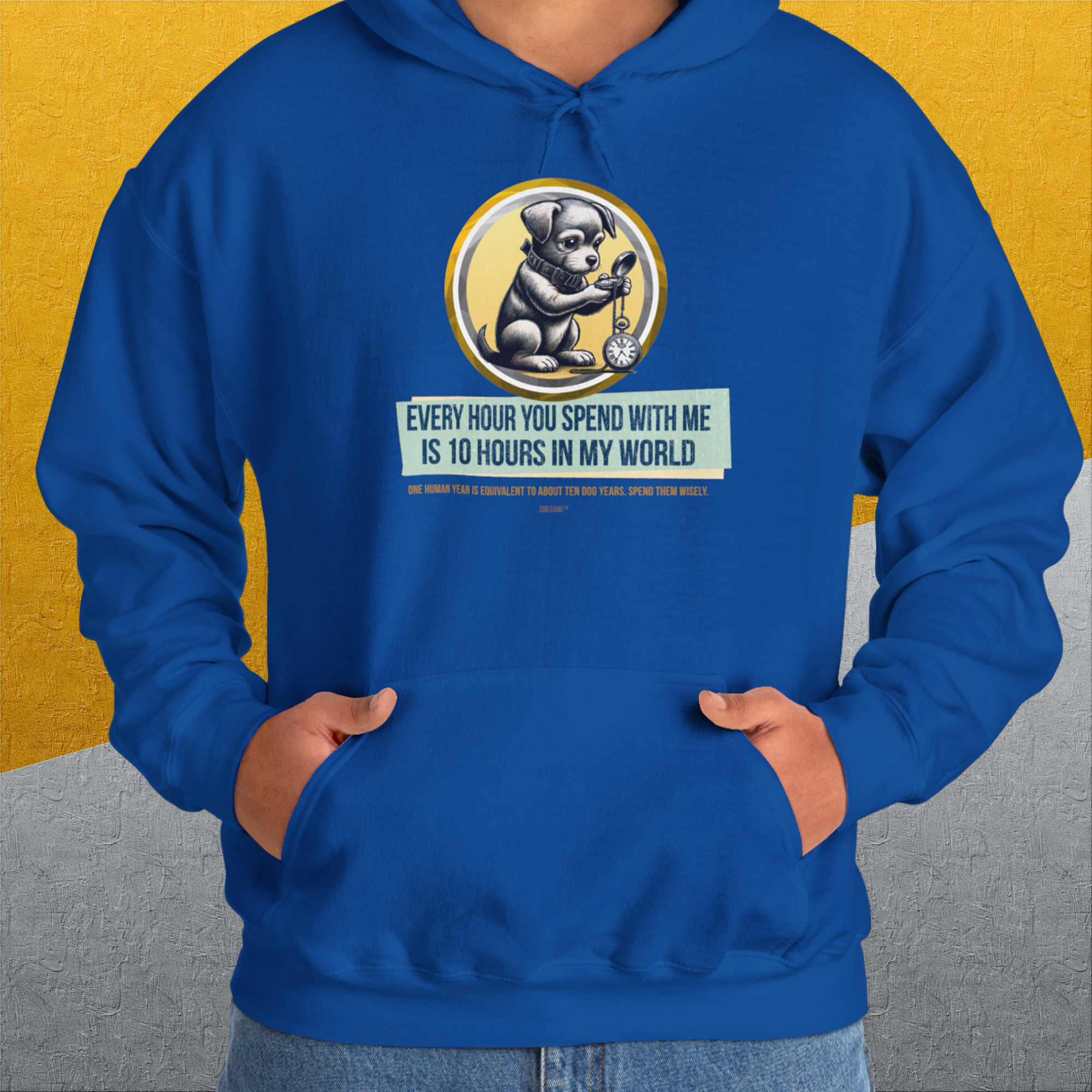 One Human Year = Ten Dog Years, Volume 1, Unisex Hoodie- dog lover Shirtdesign made by Dog Gang