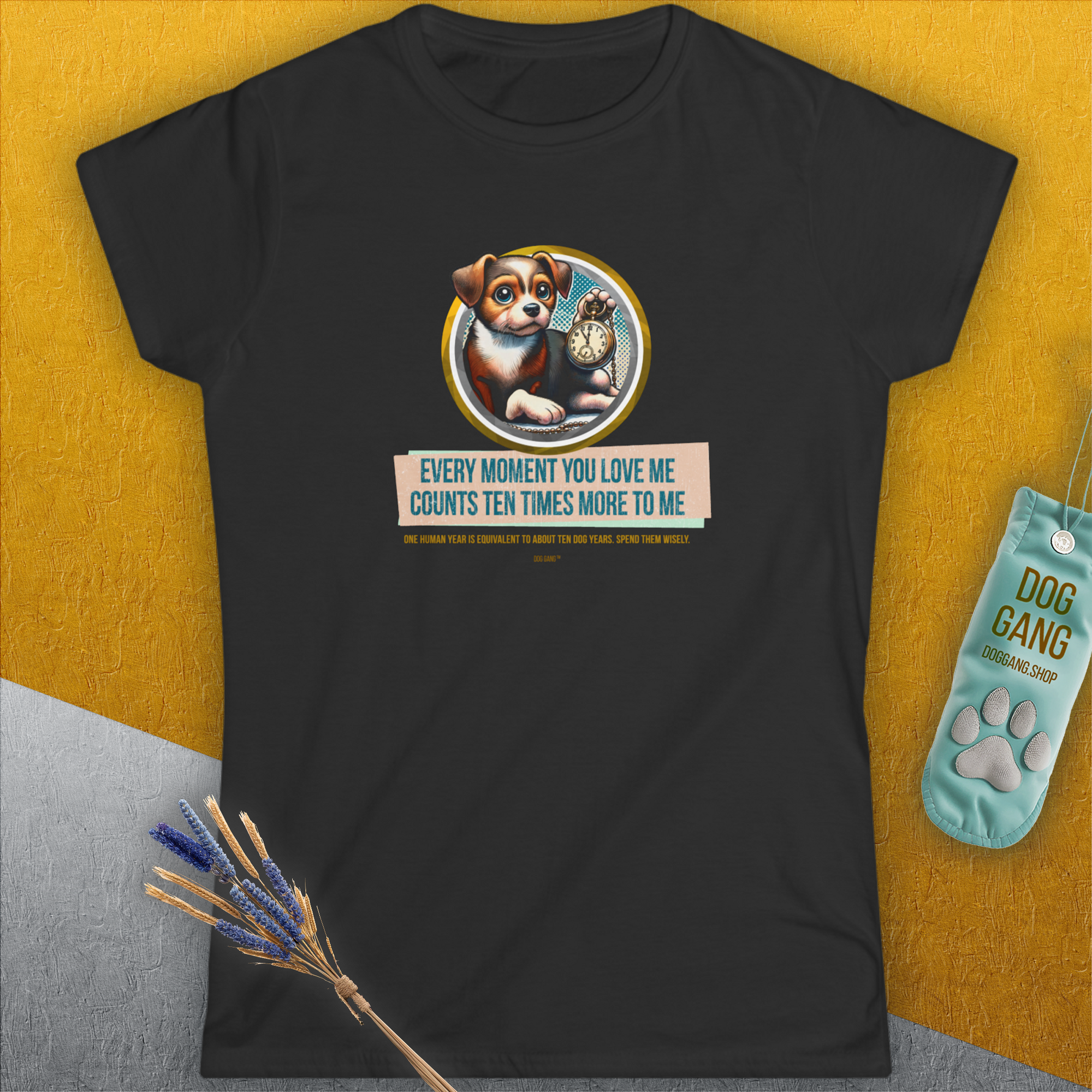 One Human Year = Ten Dog Years, Volume 3, Women's T-Shirt- a cute Shirtdesign for dog lovers by Dog Gang