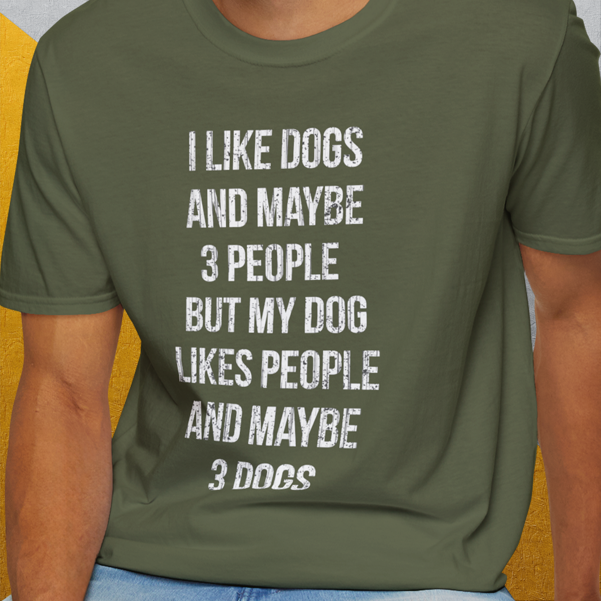I Like Dogs And Maybe 3 People..., Unisex T-Shirt-funny dog lover Design by Dog Gang