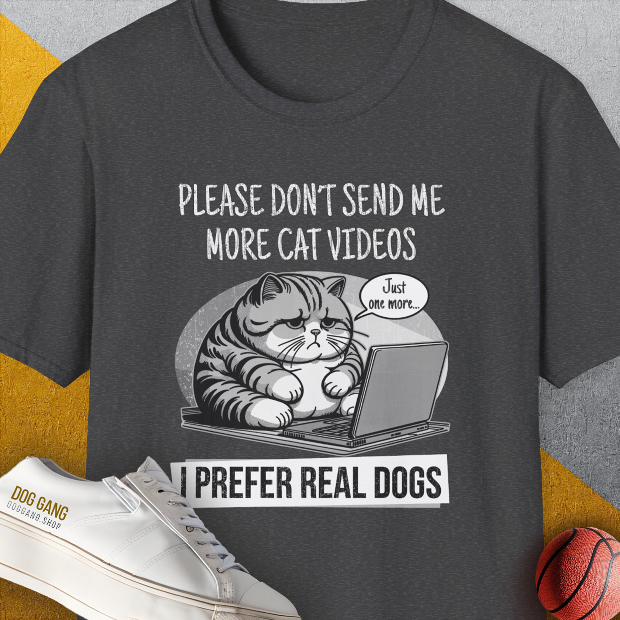 Cat Videos Series, Volume 1, Unisex T-Shirt-funny and stylish. A perfect gift for dog lovers. Shirtdesign by Dog Gang
