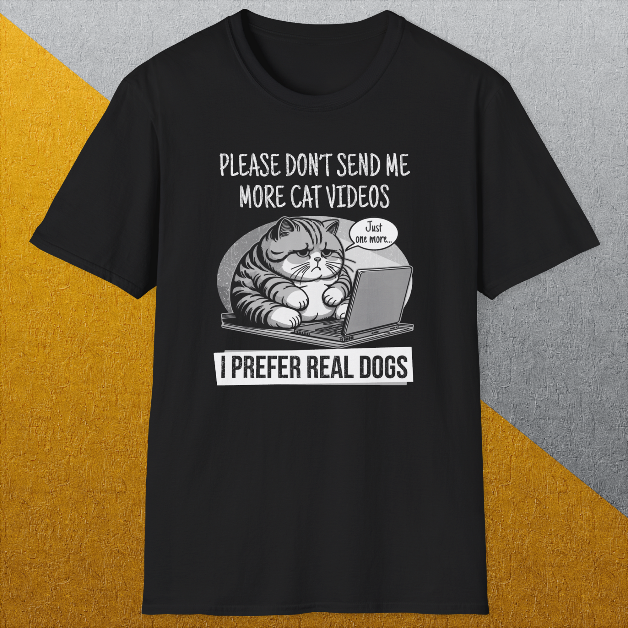 Cat Videos Series, Volume 1, Unisex T-Shirt funny dog print, Design by Dog Gang