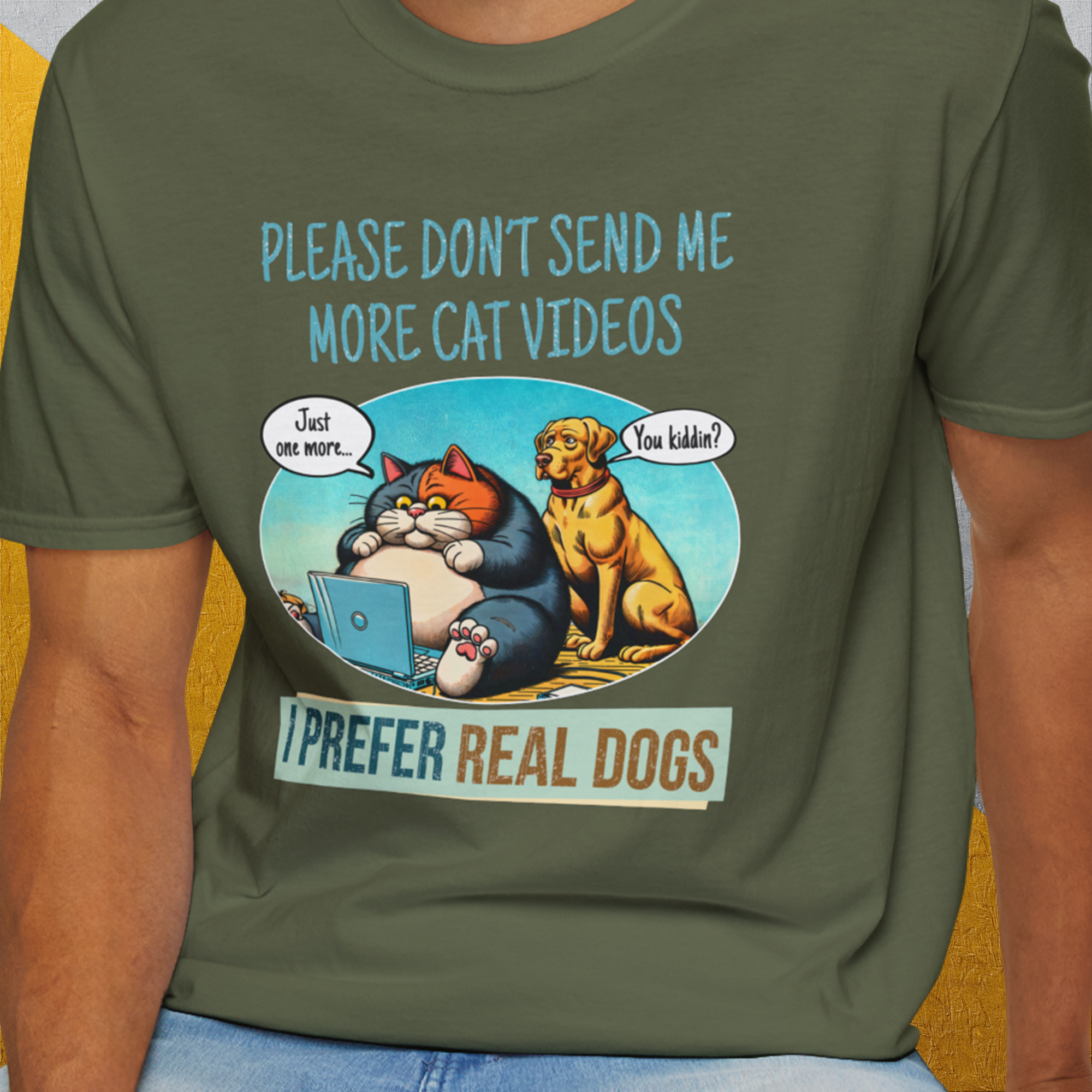 Cat Videos Series, Volume 2, Unisex T-Shirt-funny dog lover Design by Dog Gang
