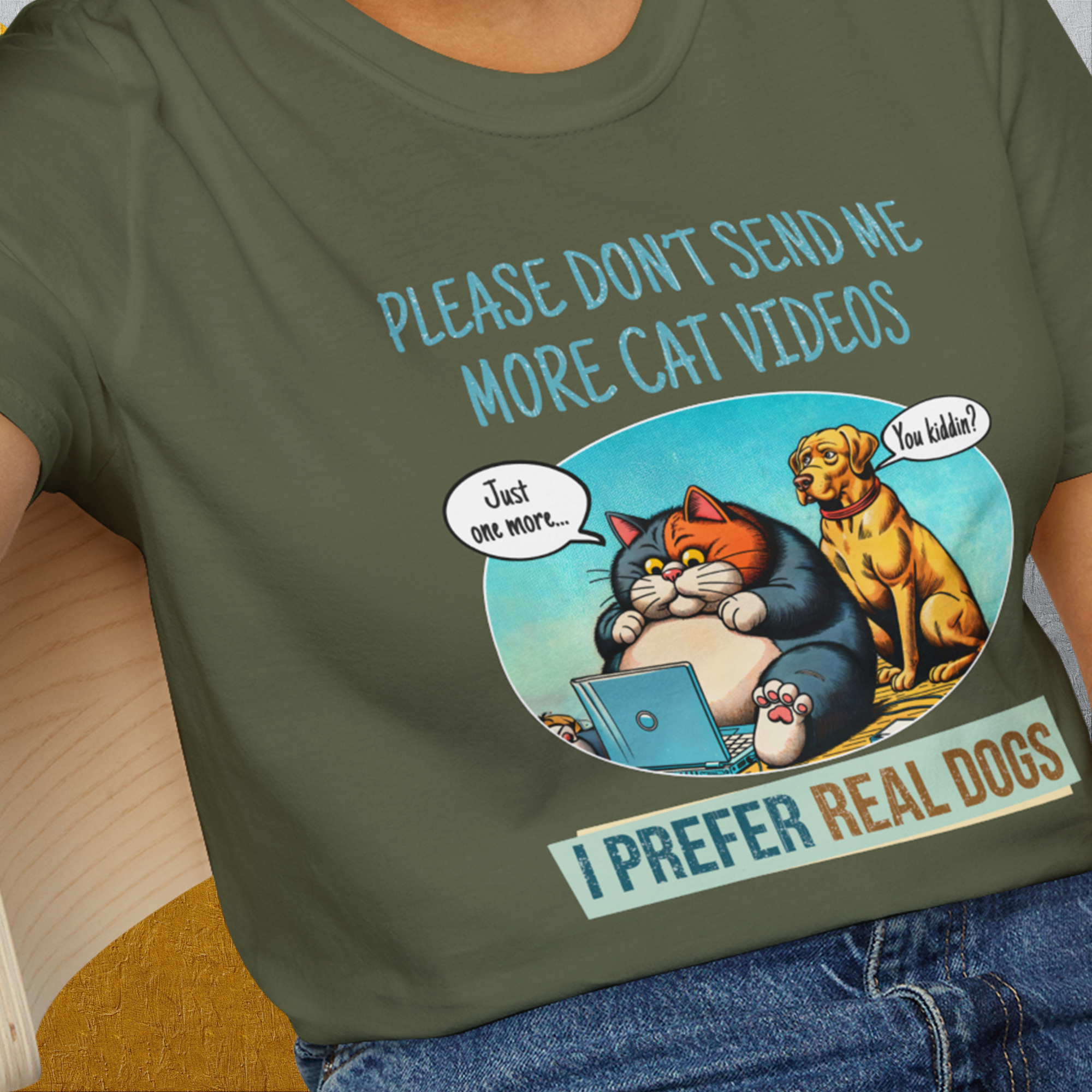 Cat Videos Series, Volume 2, Unisex T-Shirt- funny dog-themed Shirt. Design by Dog Gang