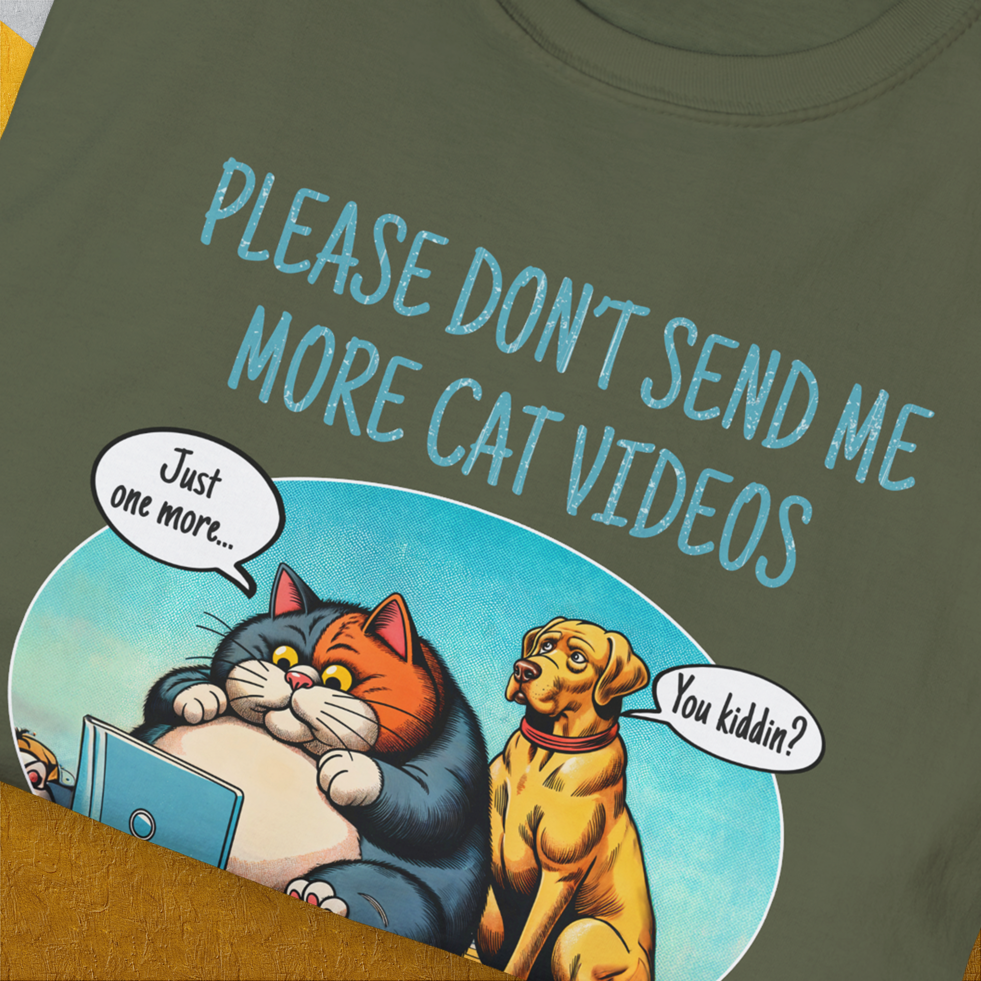 Cat Videos Series, Volume 2, Unisex T-Shirt-humorous dog lover / dog owner Design by Dog Gang