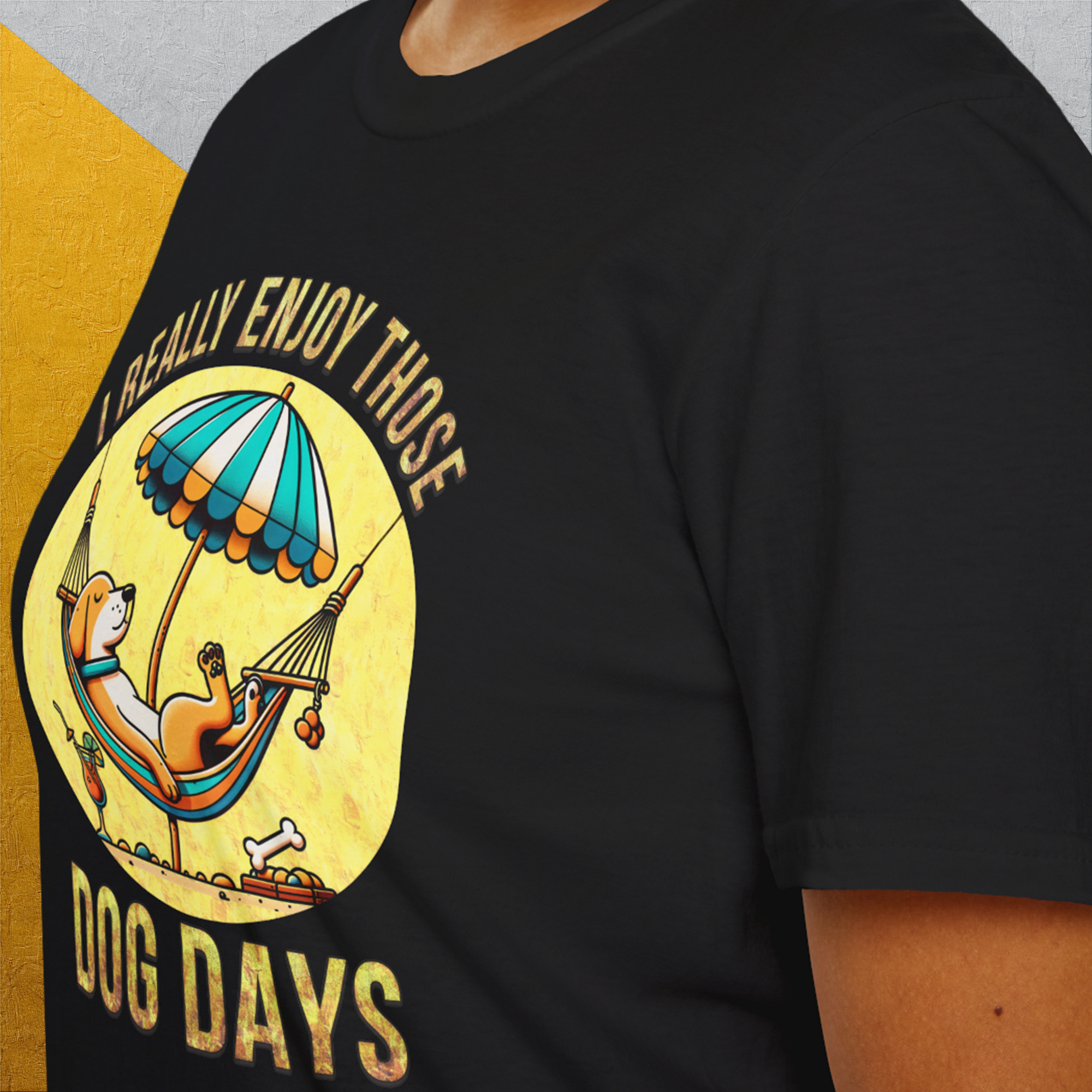 I Really Enjoy Those Dog Days, Unisex T-Shirt-funny dog lover Shirtdesign by Dog Gang