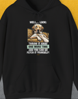 Go Fetch It Yourself Series, Volume 1, Unisex Hoodie-Black-funny dog lover Shirtdesign by Dog Gang