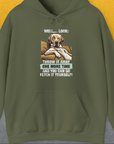 Go Fetch It Yourself Series, Volume 1, Unisex Hoodie-Military Green-funny dog lover Shirtdesign by Dog Gang
