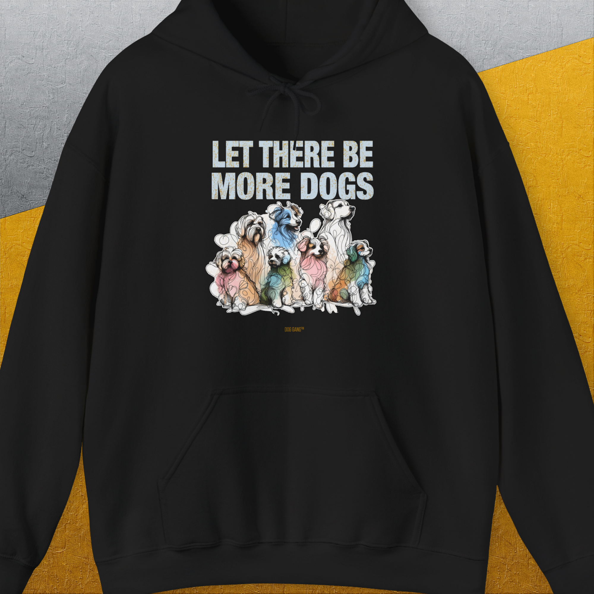 Let There Be More Dogs, Unisex Hoodie-Black-funny dog lover Shirtdesign by Dog Gang