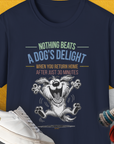 Nothing Beats A Dog's Delight When You Return Home, Volume 2, Unisex T-Shirt-Navy-funny dog lover Shirtdesign by Dog Gang