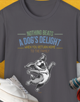 Nothing Beats A Dog's Delight When You Return Home, Volume 3, Unisex T-Shirt-Charcoal-funny dog lover Shirtdesign by Dog Gang