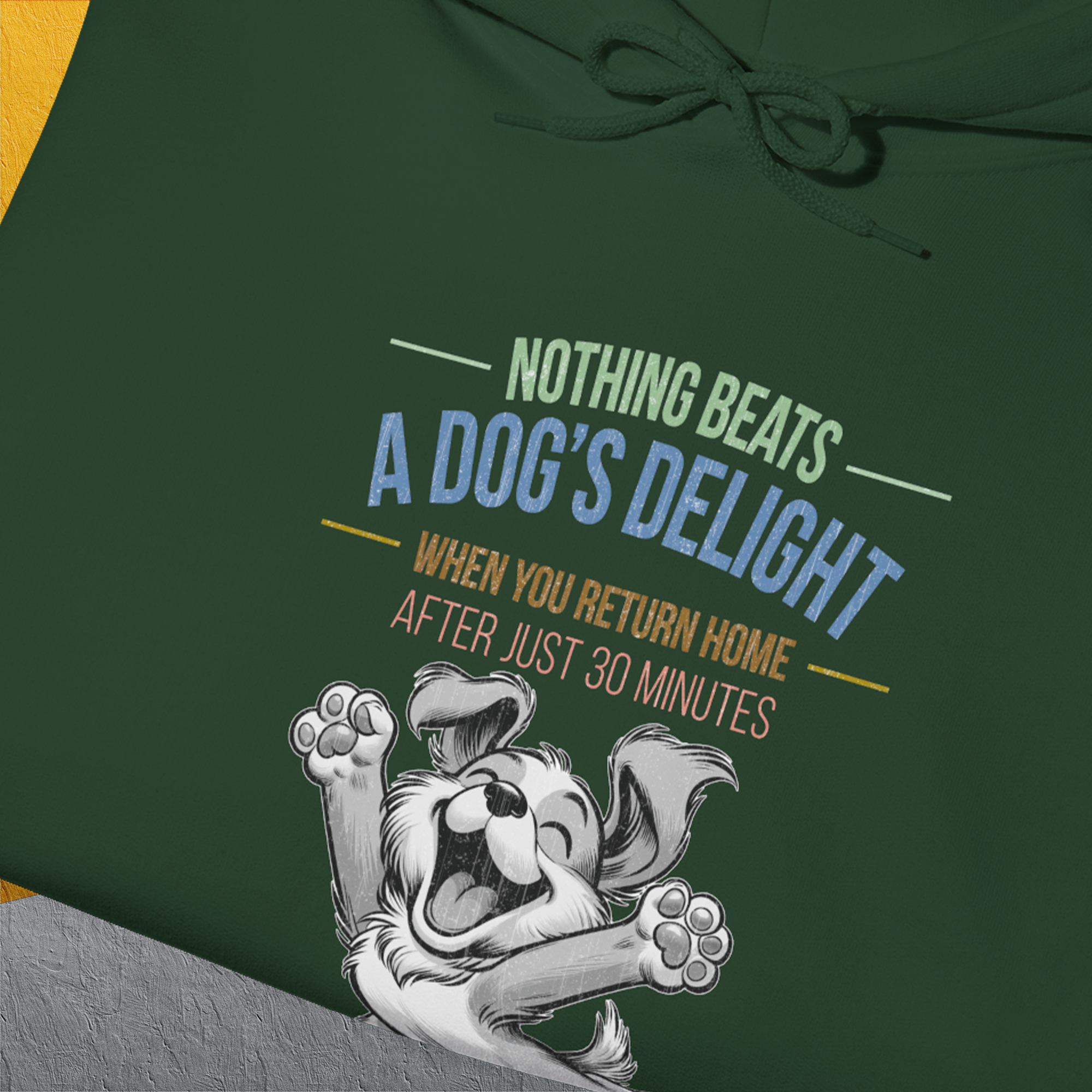 Nothing Beats A Dog's Delight When You Return Home, Volume 1, Unisex Hoodie-humorous dog lover / dog owner Design by Dog Gang