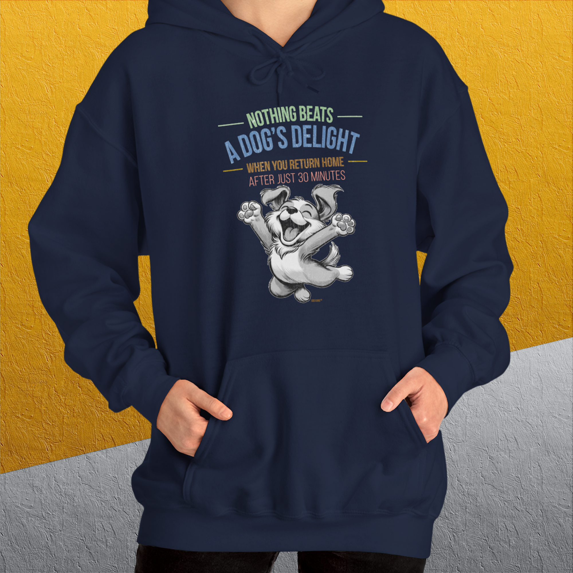 Nothing Beats A Dog's Delight When You Return Home, Volume 1, Unisex Hoodie-funny dog lover Shirtdesign by Dog Gang