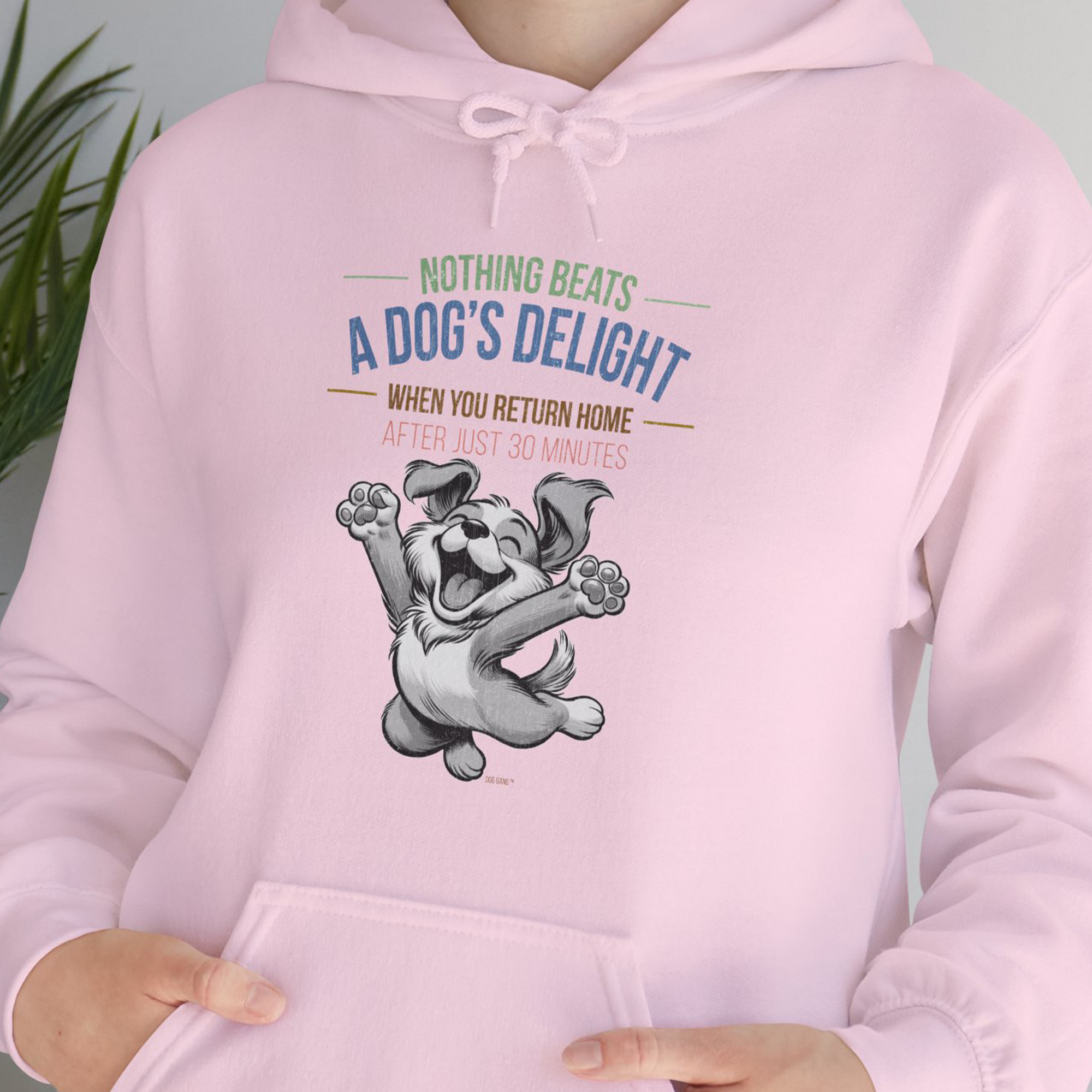 Nothing Beats A Dog's Delight When You Return Home, Volume 1, Unisex Hoodie-funny dog lover Shirtdesign by Dog Gang