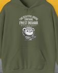 This Beautiful Hoodie Contains Finest Dog Hair Of Exclusive Quality, Volume 2, Unisex Hoodie-Military Green-funny dog lover Shirtdesign by Dog Gang