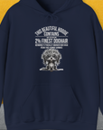 This Beautiful Hoodie Contains Finest Dog Hair, Volume 3, Unisex Hoodie-Navy-funny dog lover Shirtdesign by Dog Gang