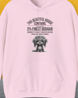 This Beautiful Hoodie Contains Finest Dog Hair, Volume 3, Unisex Hoodie-Light Pink-funny dog lover Shirtdesign by Dog Gang