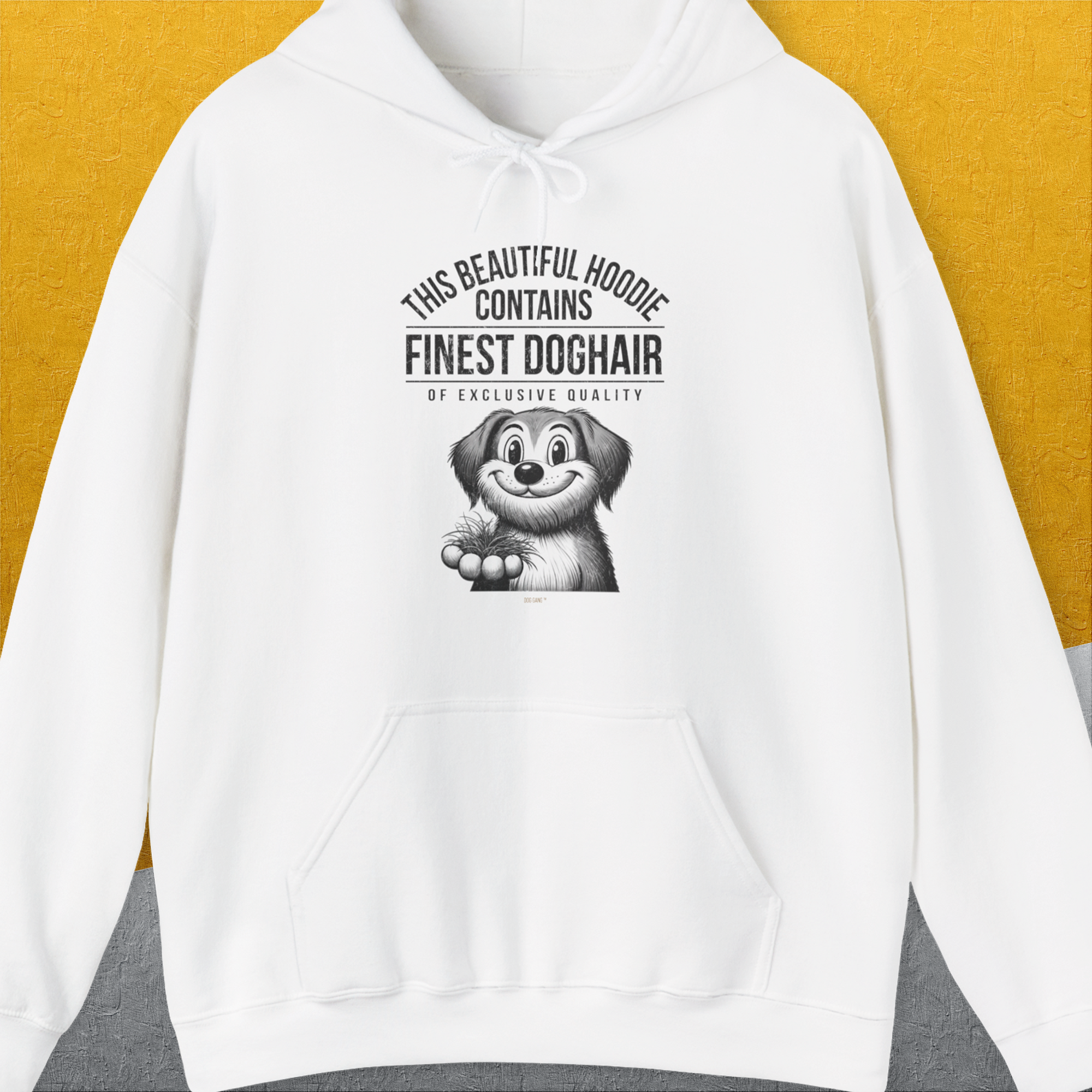 This Beautiful Hoodie Contains Finest Dog Hair Of Exclusive Quality, Volume 1, Unisex Hoodie funny dog print, Design by Dog Gang