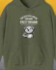 This Beautiful Hoodie Contains Finest Dog Hair Of Exclusive Quality, Volume 1, Unisex Hoodie-Military Green-funny dog lover Shirtdesign by Dog Gang