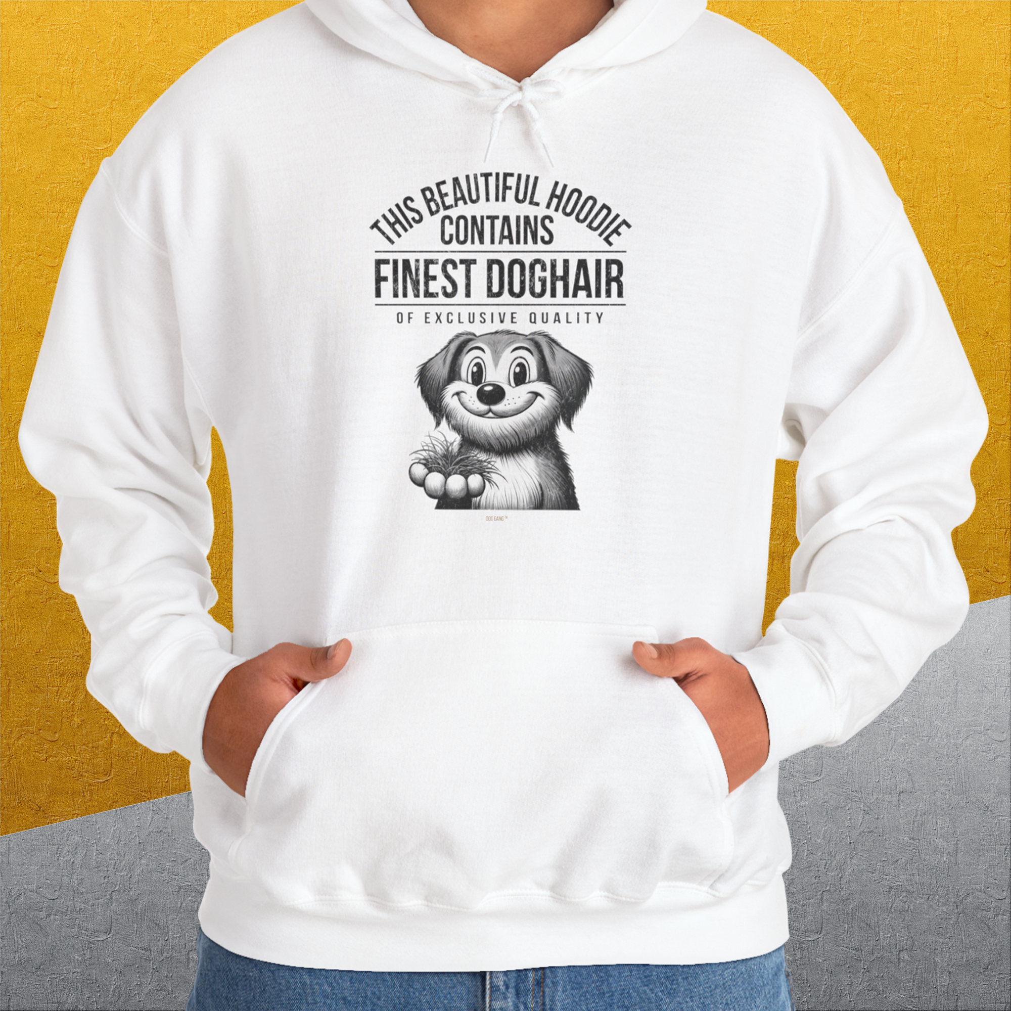 This Beautiful Hoodie Contains Finest Dog Hair Of Exclusive Quality, Volume 1, Unisex Hoodie-funny and stylish. A perfect gift for dog lovers. Shirtdesign by Dog Gang