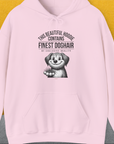 This Beautiful Hoodie Contains Finest Dog Hair Of Exclusive Quality, Volume 1, Unisex Hoodie-Light Pink-funny dog lover Shirtdesign by Dog Gang