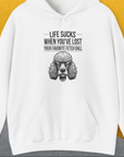 Life Sucks When You've Lost Your Favorite Fetch Ball, Volume 7, Unisex Hoodie funny dog print, Design by Dog Gang