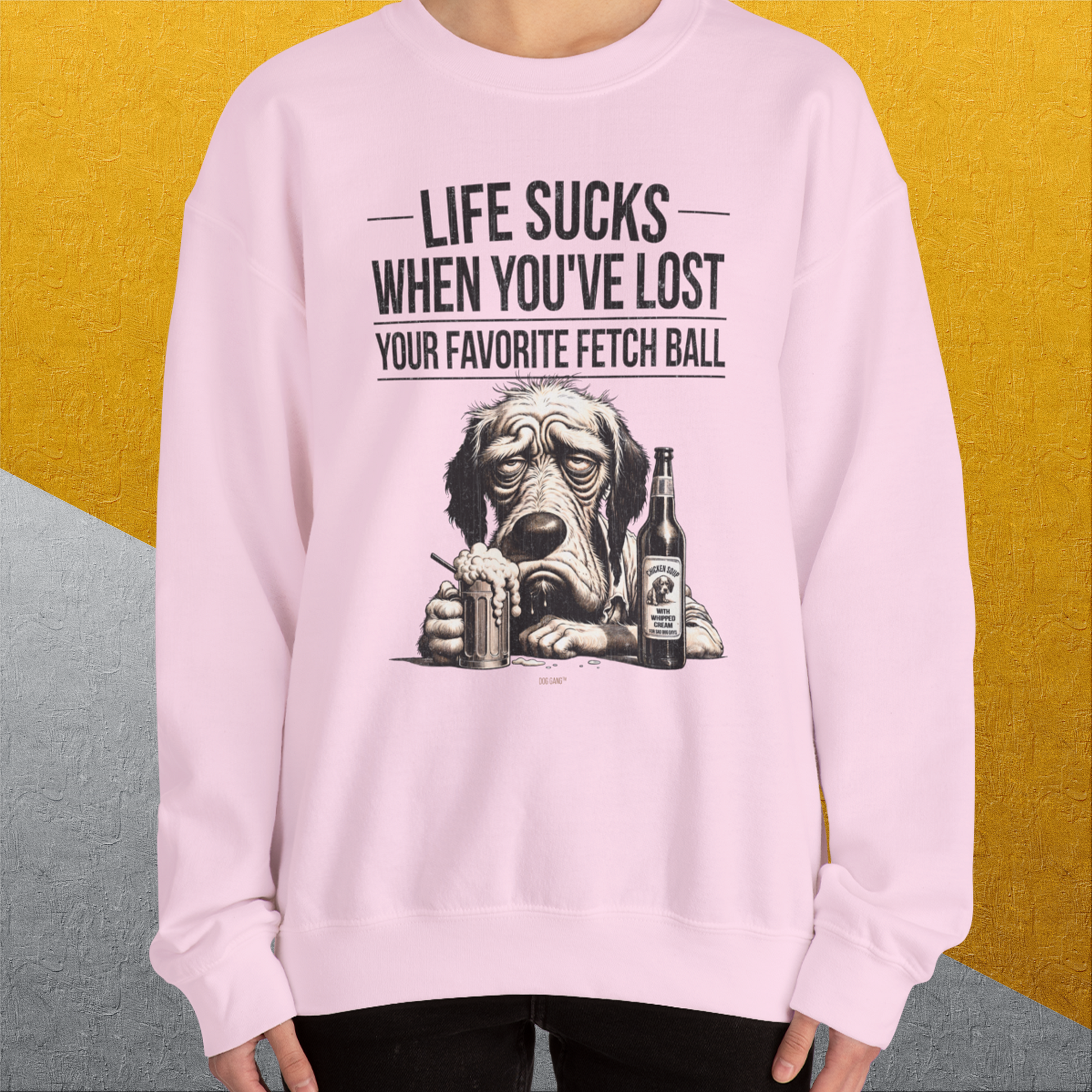 Life Sucks When You&#39;ve Lost Your Favorite Fetch Ball, Volume 5, Unisex Sweatshirt-funny dog lover Shirtdesign by Dog Gang