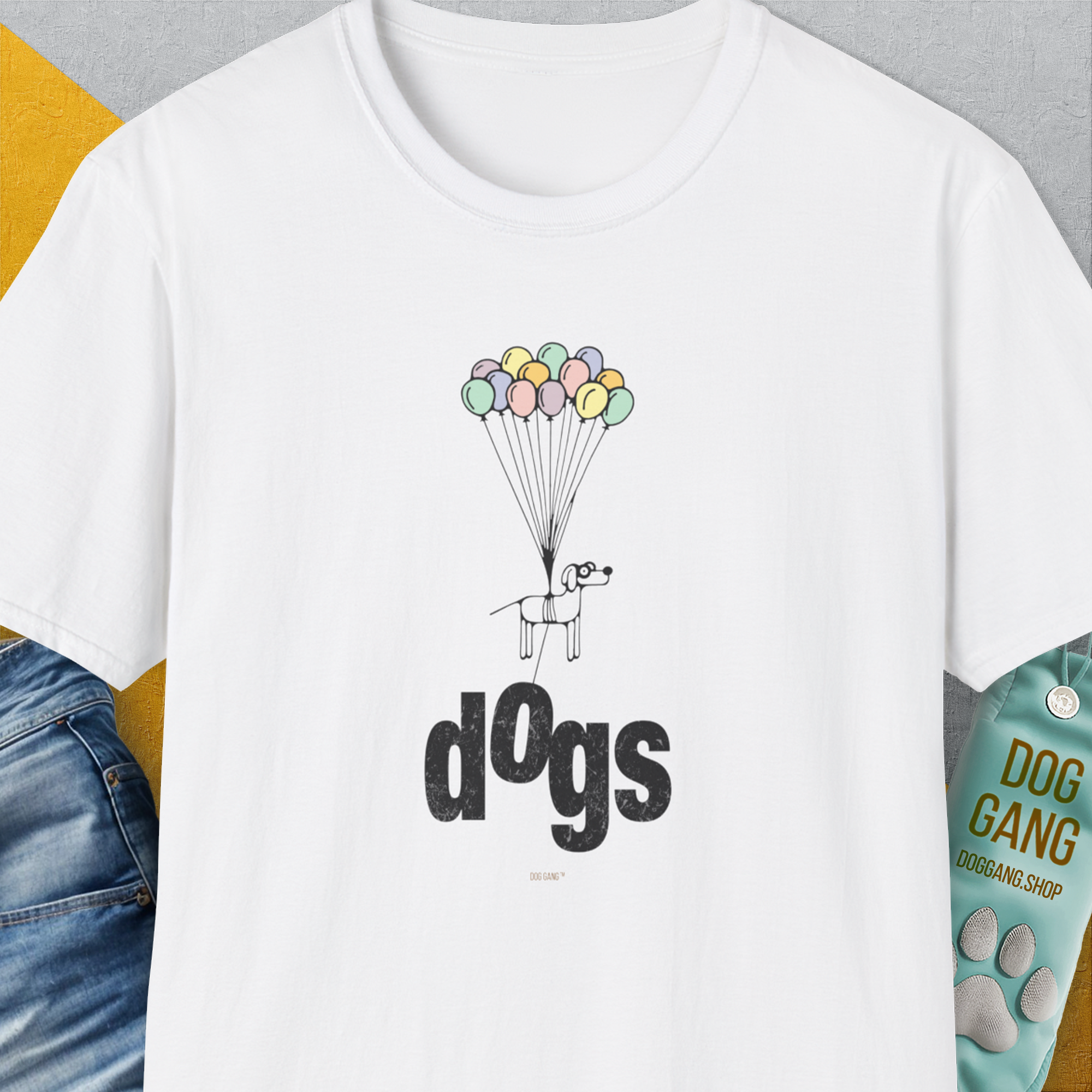 The Dog Gang Minimalistic Series II, Volume 1, Unisex T-Shirt funny dog print, Design by Dog Gang