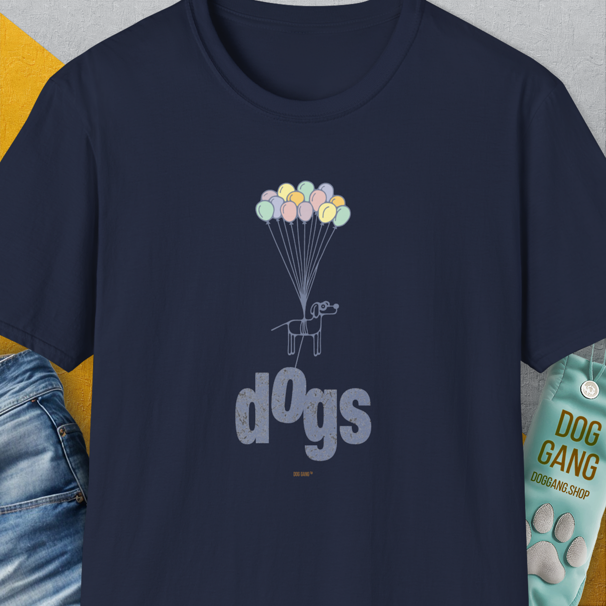 The Dog Gang Minimalistic Series II, Volume 1, Unisex T-Shirt- another funny dog lover Shirtdesign made by Dog Gang
