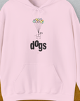 The Dog Gang Minimalistic Series II, Volume 1, Unisex Hoodie-Light Pink-funny dog lover Shirtdesign by Dog Gang