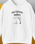 My Dog Is Easily Distracted By - Volume 1: Squirrels, Unisex Hoodie-White, a cool and stylish design with a funny saying from Dog Gang