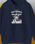 My Dog Is Easily Distracted By - Volume 2: Cats And Stuff, Unisex Hoodie-Navy, Design by Dog Gang
