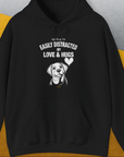 My Dog Is Easily Distracted By - Volume 3: Love And Hugs, Unisex Hoodie-Black, Design by Dog Gang