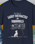 My Dog Is Easily Distracted By - Volume 1: Squirrels, Unisex T-Shirt-Navy, Design by Dog Gang