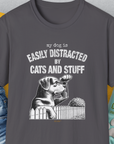 My Dog Is Easily Distracted By - Volume 2: Cats And Stuff, Unisex T-Shirt-Charcoal, Design by Dog Gang