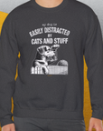 My Dog Is Easily Distracted By - Volume 2: Cats And Stuff, Unisex Sweatshirt-. For dog lovers. Design by Dog Gang