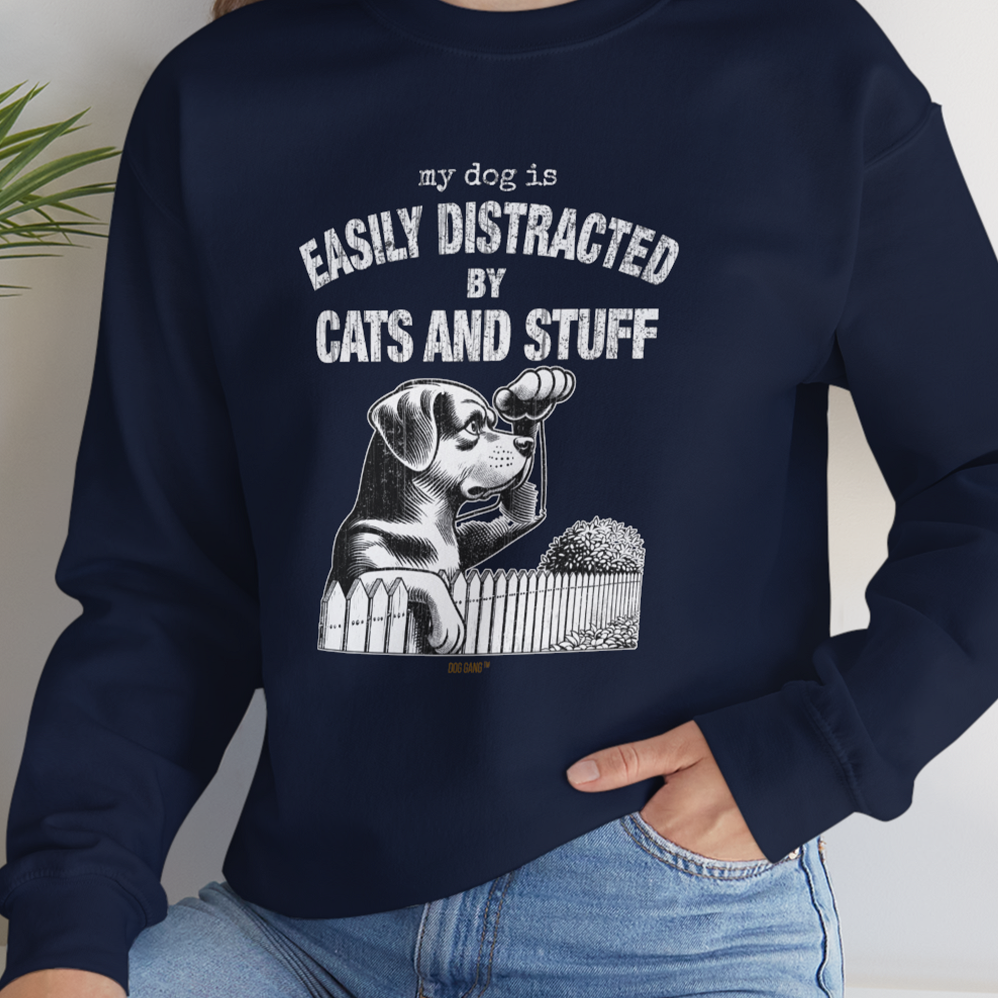 My Dog Is Easily Distracted By - Volume 2: Cats And Stuff, Unisex Sweatshirt-, Design by Dog Gang