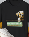 "Say Hi" Series, Volume 2, Unisex T-Shirt-Black-funny dog lover Shirtdesign by Dog Gang