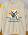 "Say Hi" Series, Volume 1, Unisex Sweatshirt- another funny dog lover Shirtdesign made by Dog Gang