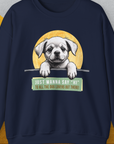 "Say Hi" Series, Volume 1, Unisex Sweatshirt-S-funny dog lover Shirtdesign by Dog Gang