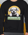 "Say Hi" Series, Volume 1, Unisex Sweatshirt-funny dog lover Shirtdesign by Dog Gang