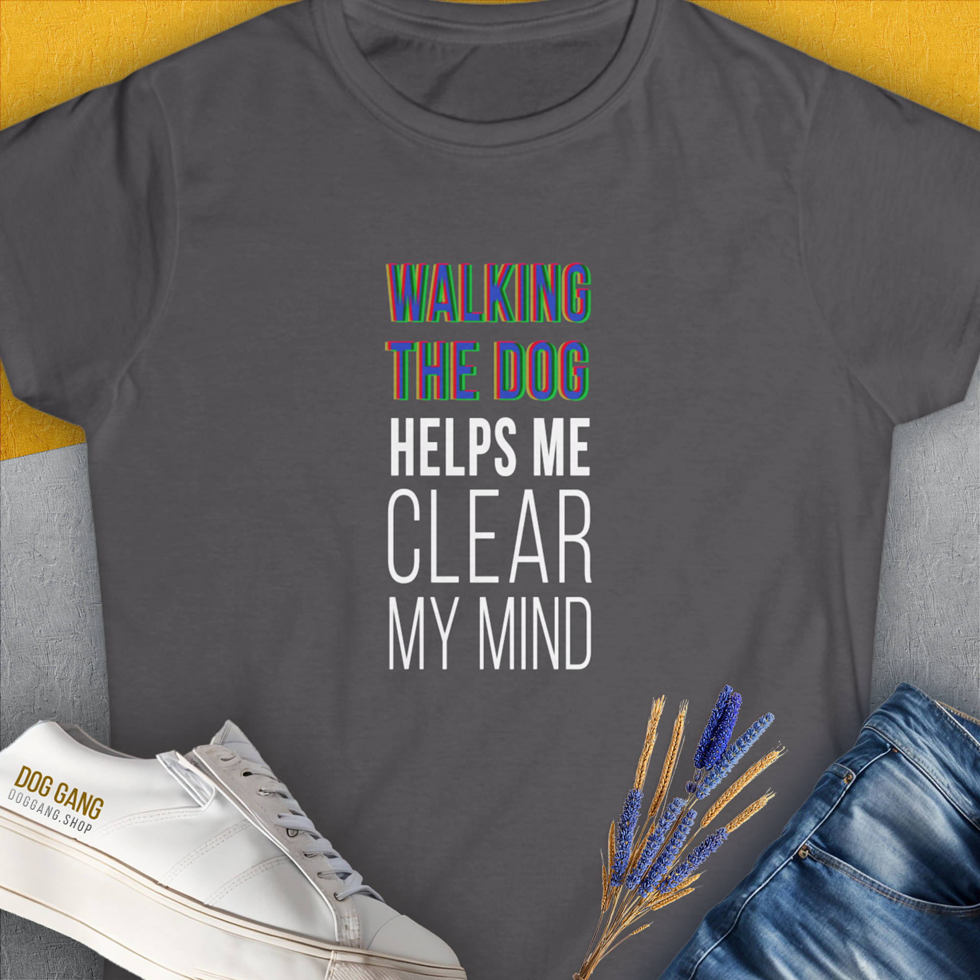 Walking The Dog Series One, Volume 3, Women&#39;s T-Shirt-Charcoal. A dog-themed Design from Dog Gang