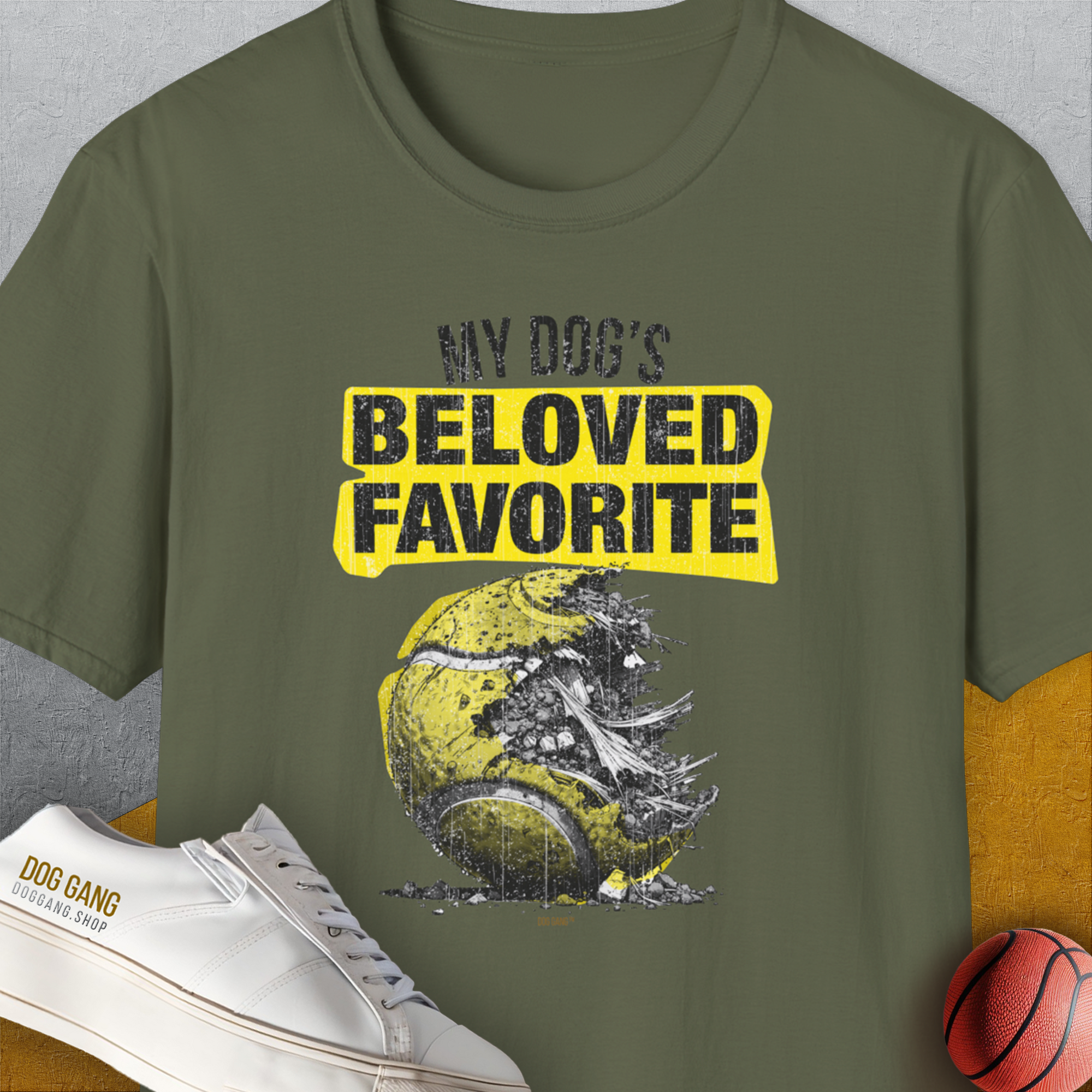 Beloved Favorite, Volume 1, Unisex T-Shirt-Military Green, Design by Dog Gang