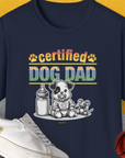 Dog Dad Series, Volume 1, Unisex T-Shirt-Navy. A perfect gift for dog lovers and dog owners. Design by Dog Gang