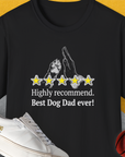 Dog Dad Series, Volume 9, Unisex T-Shirt-Black, Design by Dog Gang